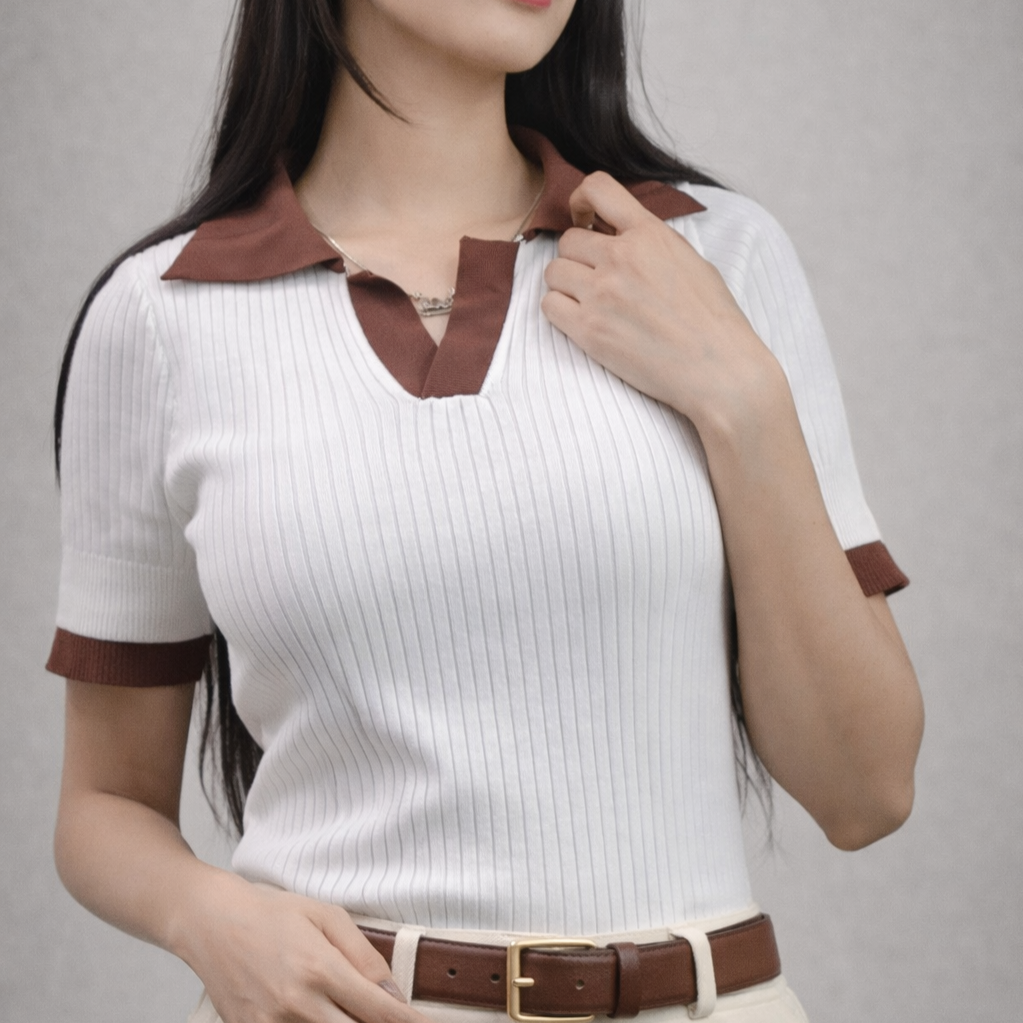 Old-Money Contrast Knit