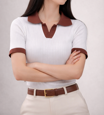 Old-Money Contrast Knit