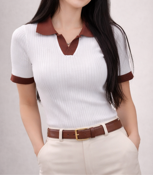 Old-Money Contrast Knit