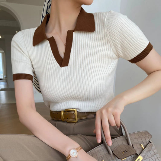 Old-Money Contrast Knit