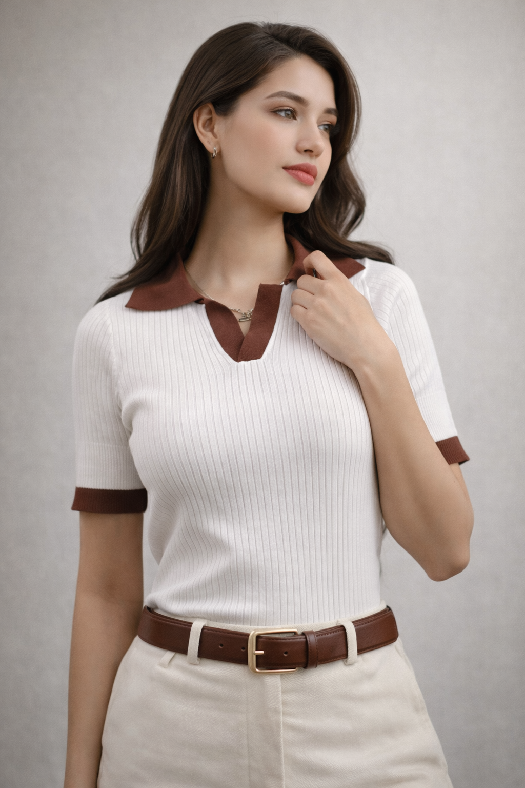 Old-Money Contrast Knit
