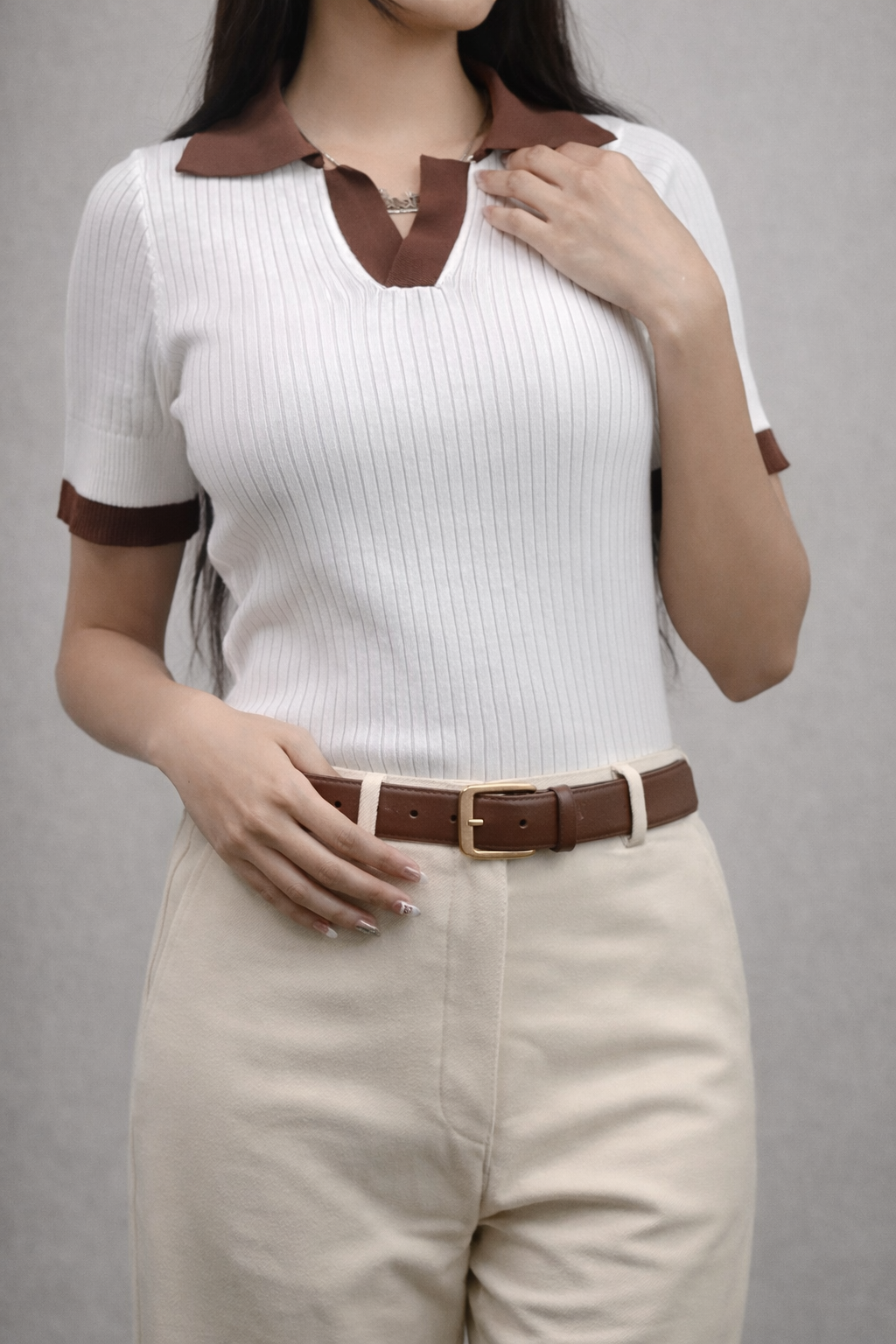 Old-Money Contrast Knit