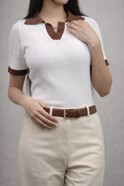 Old-Money Contrast Knit