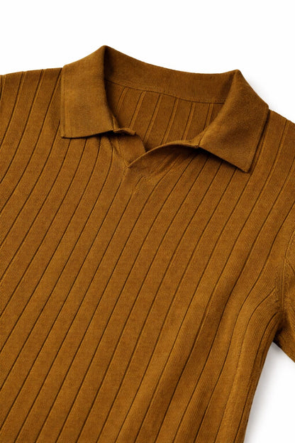 The Ascot Ribbed Long-Sleeve