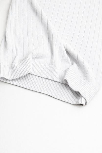 The Ascot Ribbed Long-Sleeve