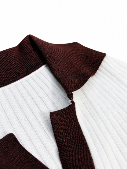 Old-Money Contrast Knit